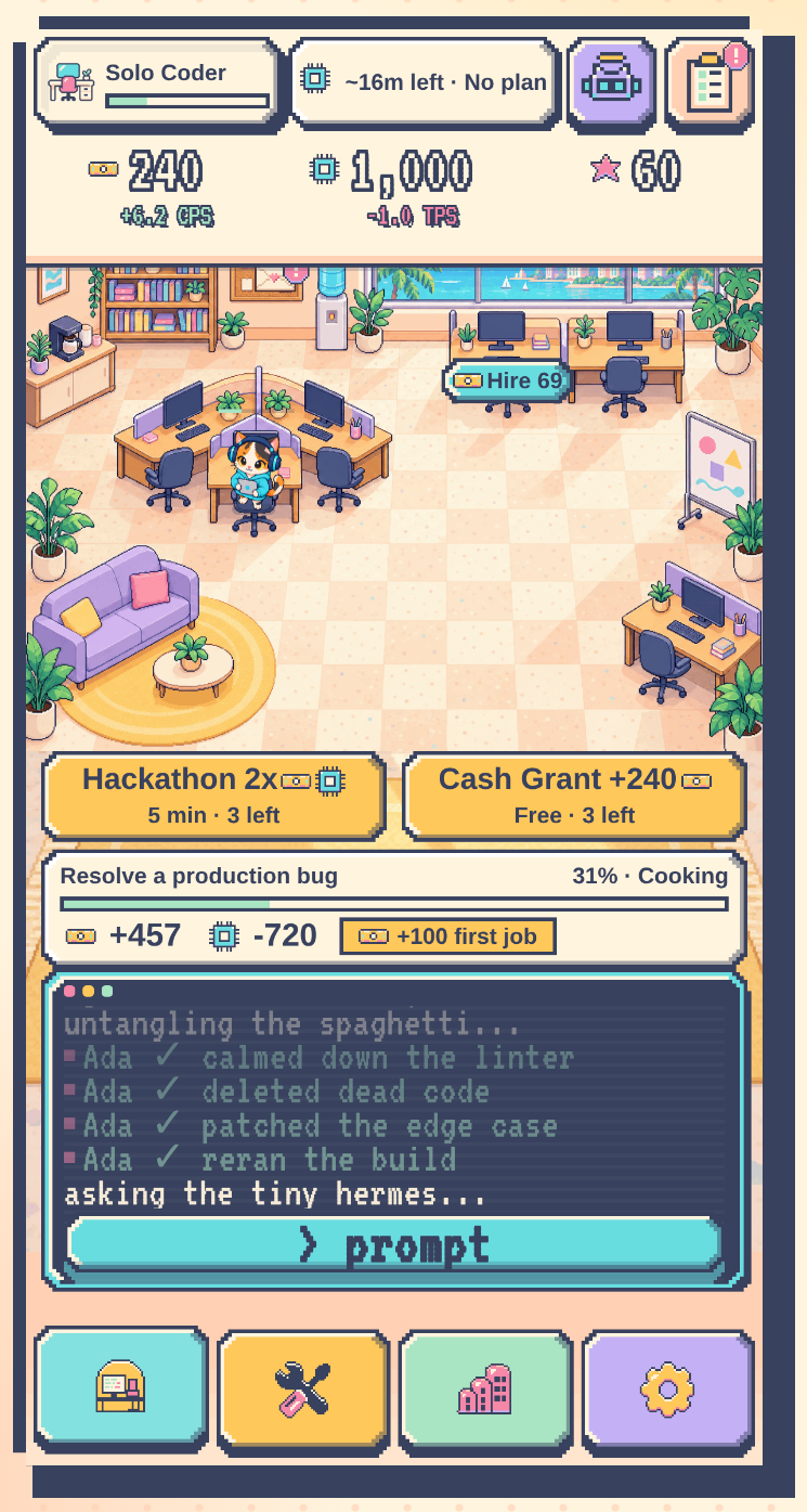 Agents at desks with their prompt rate