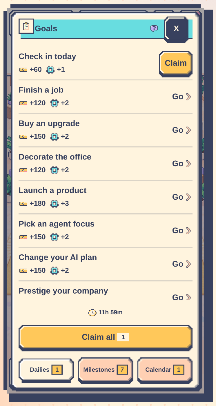 Prestige screen
